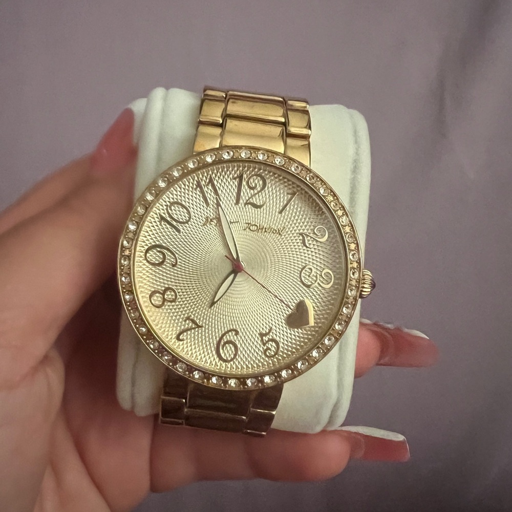 Betsy Johnson gold watch